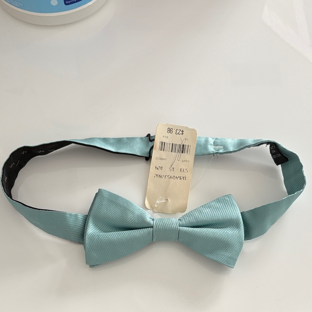 Light Aqua Pre-Tied Bow Tie Adjustable